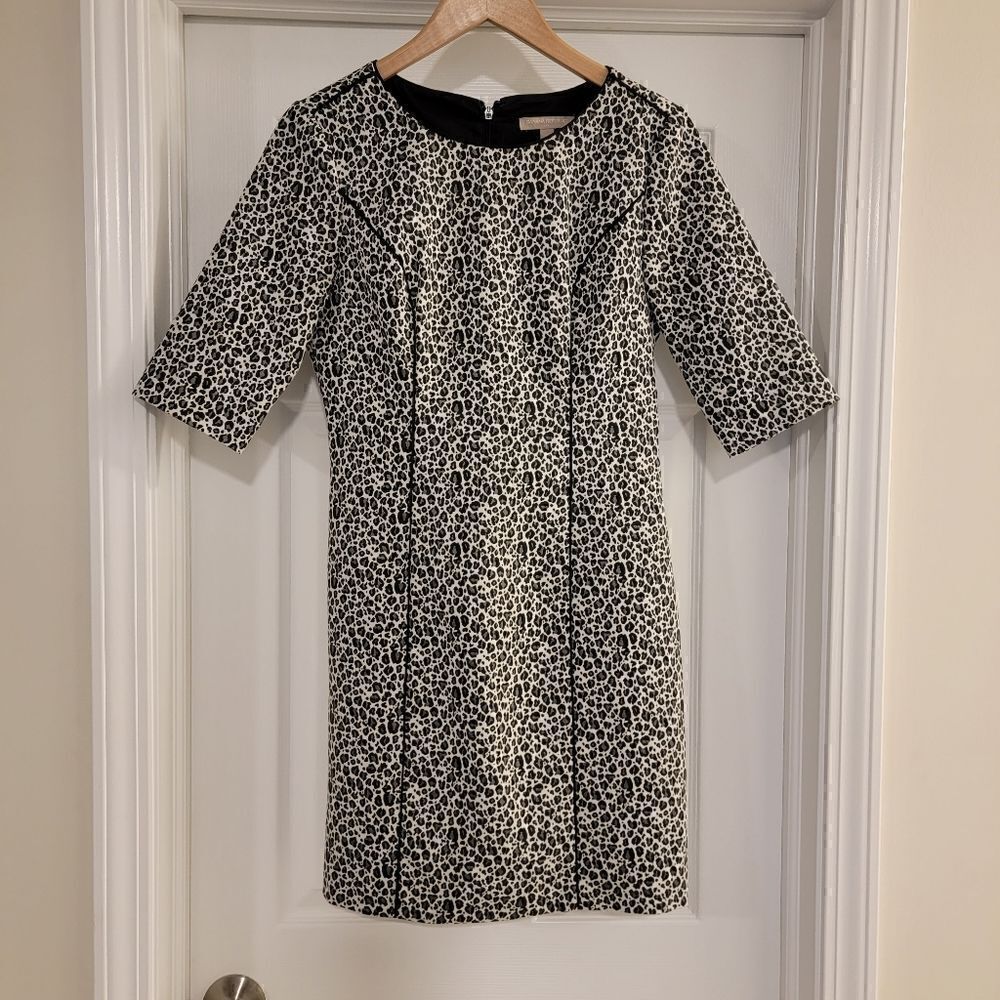 Banana Republic Animal Print Sheath Dress size 4
